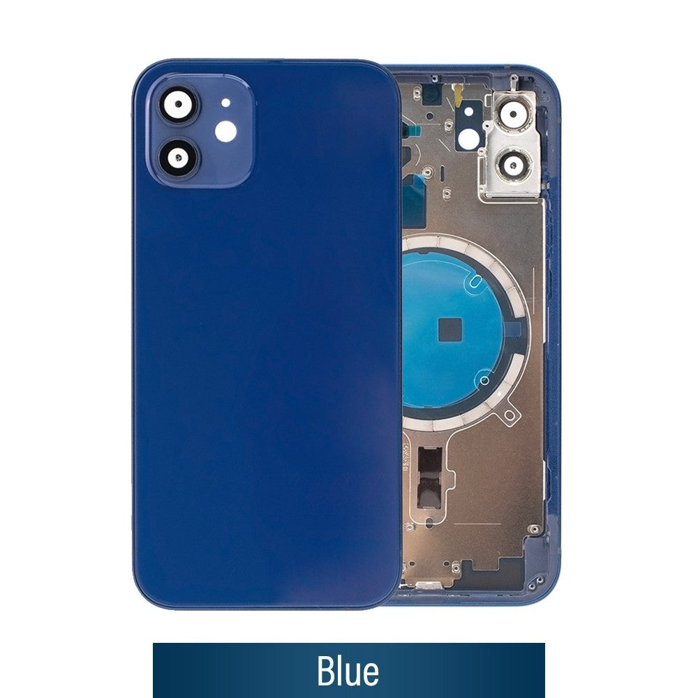 Rear Housing for iPhone 12 (NO LOGO)-Blue Rear Housing for iPhone 12 (NO LOGO)-Blue